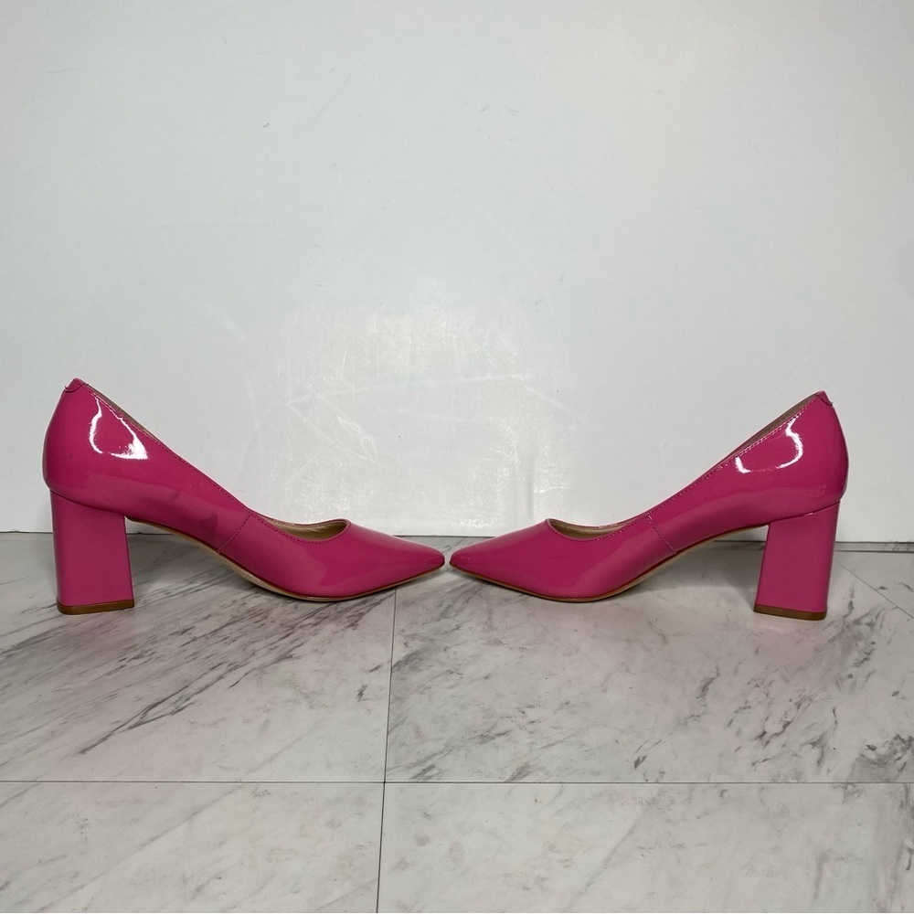 New! Marc Fisher Zala Pink Patent Leather Pointy Toe Pump 5M - Picture 5 of 14